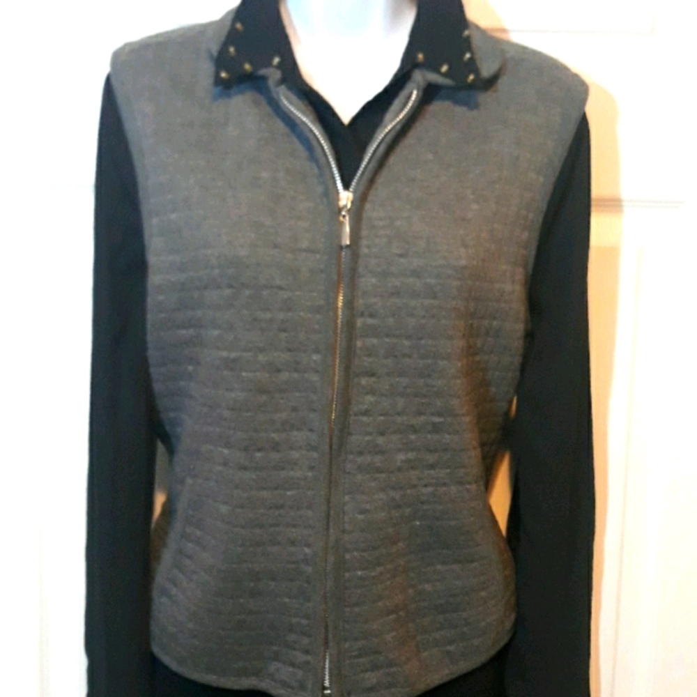 Jennifer Moore grey quilted vest
